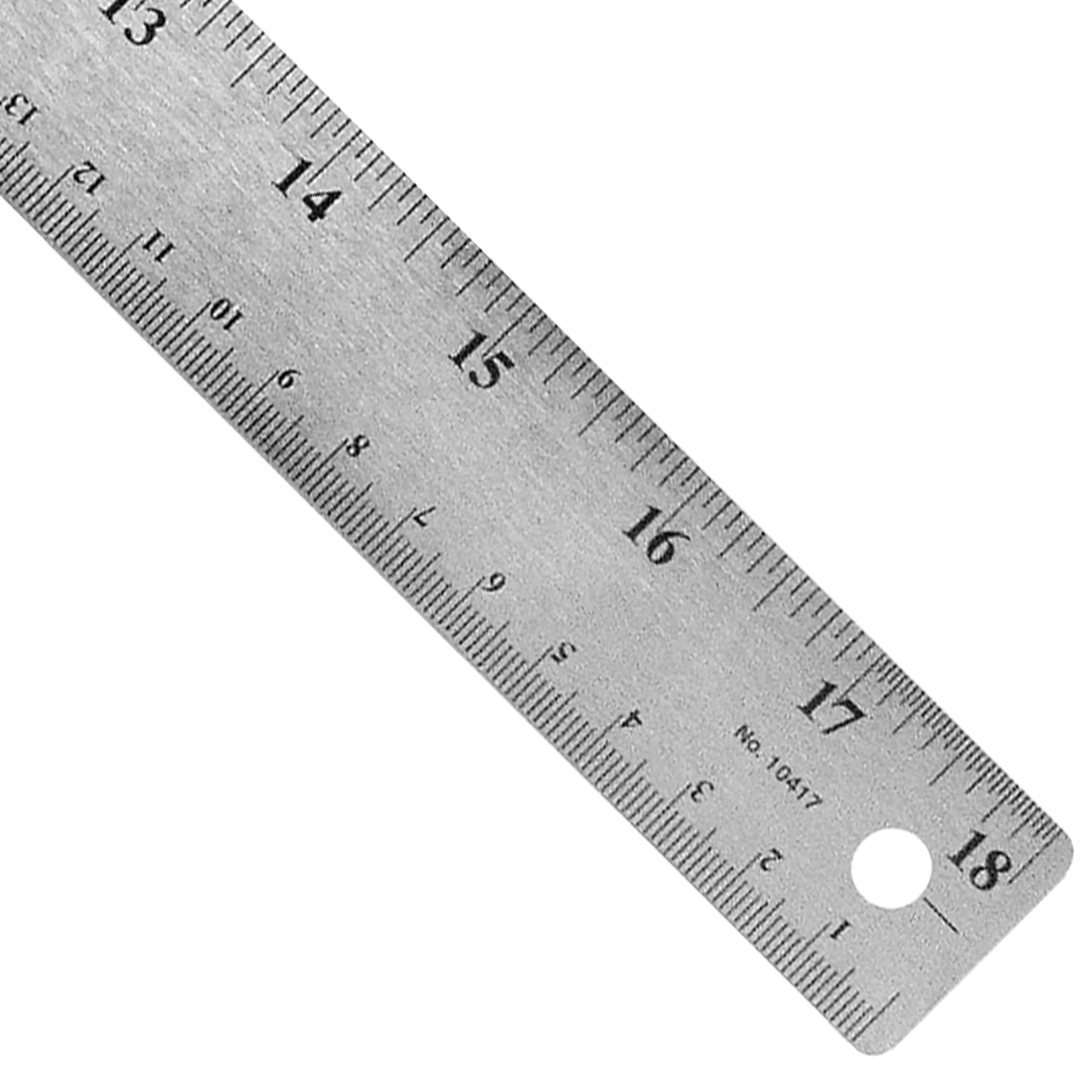 Westcott - Reglas de acero inoxidable, 45,7 cm de largo, 2,5 cm de ancho, 1/16, 1/32 graduaciones (10417BX)