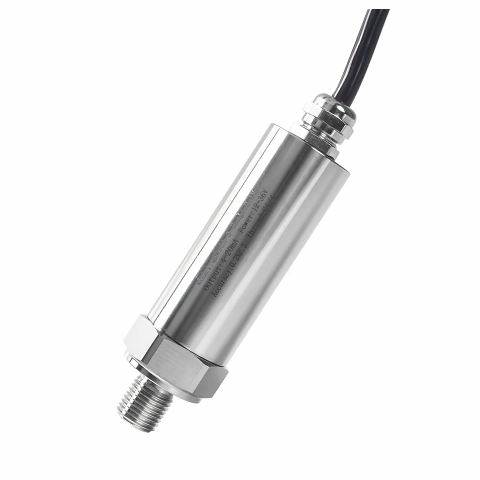 Convertidor de Sensor de transmisor de presión a prueba de agua, Cable de Sensor absoluto de salida rs485 de 4-20mA(0-10V output,0-50bar)