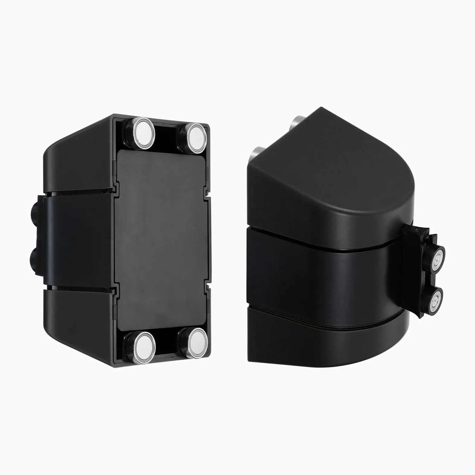 PATIKIL 16.4pcs Soporte de Pared Magnético de Barrera de Cinta Retráctil, Barrera Fija de Control de Multitudes con Cinta Roja Blanca y Estuche de ABS Negro para Separador de Colas