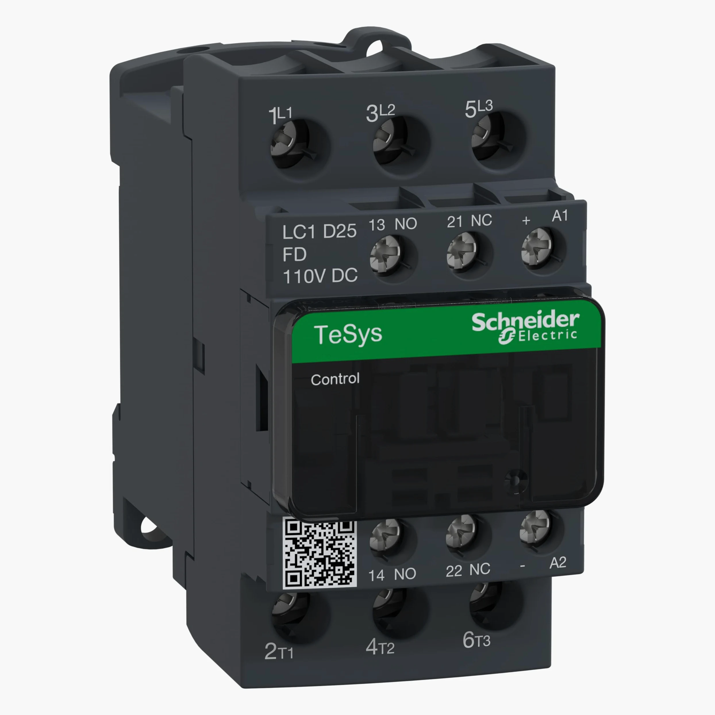 Schneider Electric LC1D25FD TeSys D, Contactor, 3P AC-3, <=440 V 25 A, bobina 110 V CD, antip