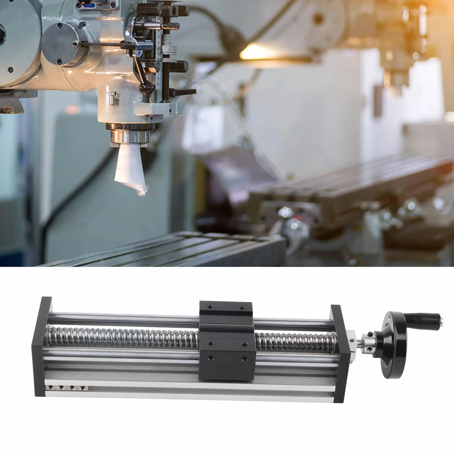 Jeanoko Etapa de riel Lineal de Mesa Deslizante 2-Axis Manual 200 mm con rodamientos lineales EBX1605