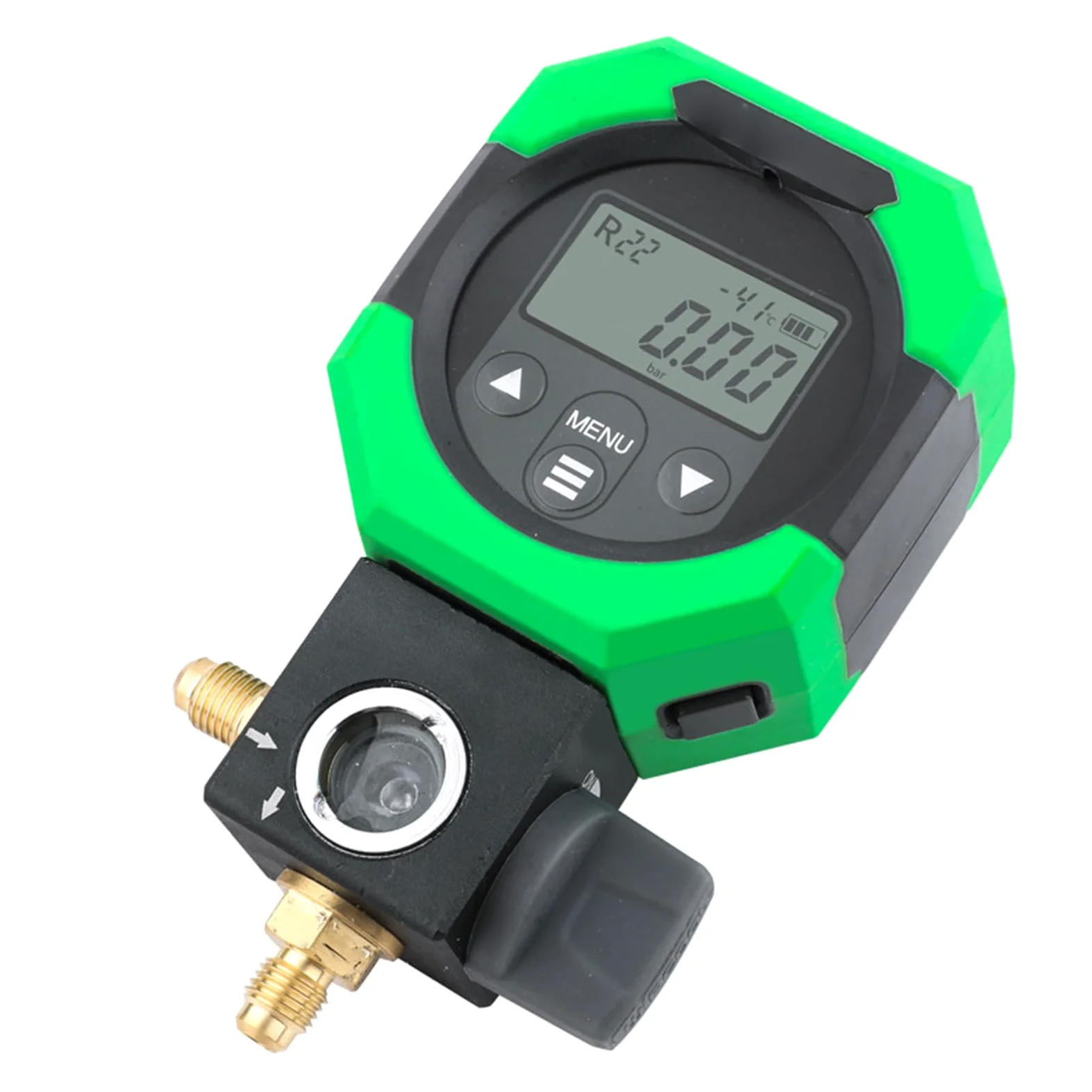 Goshyda Medidor de Vacío Digital, Medidor de Vacío HVAC de Alta Precisión con Sensor Profesional, de Presión de Recargable para de Refrigeración, Pantalla Retroiluminada, Prueba en Tiempo Real