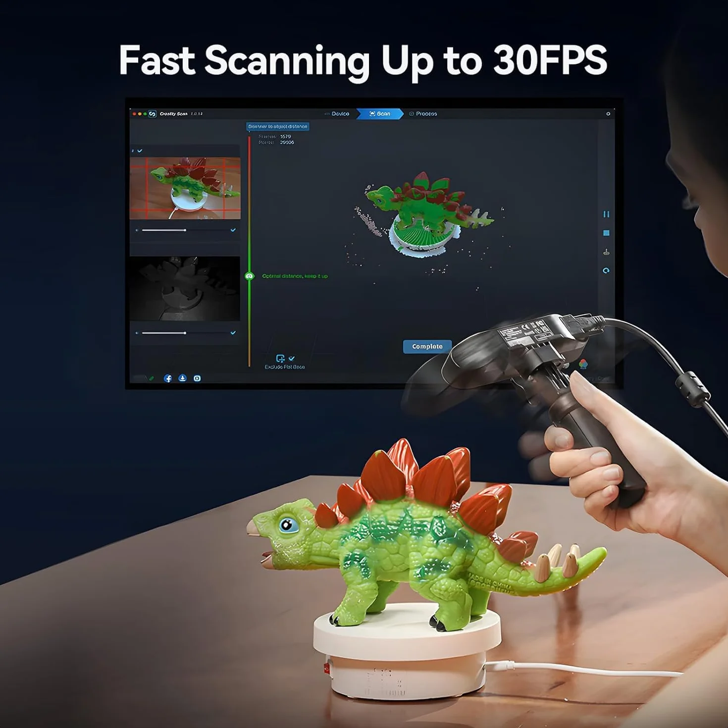 Creality Escáner oficial CR Scan Ferret Pro 3D para impresión 3D, actualización de escáner de mano con escaneo inalámbrico, seguimiento antivibración, escaneo rápido a todo color, precisión de 0,1 mm