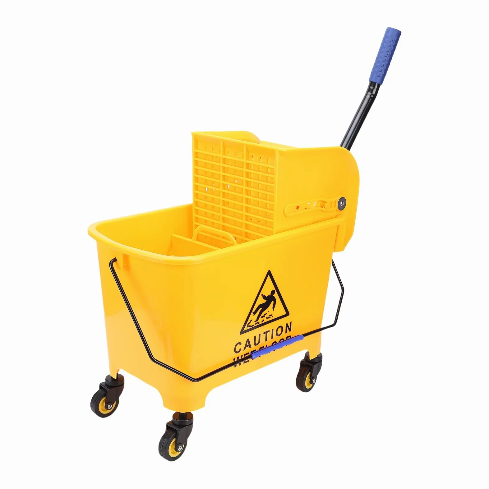 Cubo para fregona con escurridor Lateral de 20 litros con Ruedas y asa