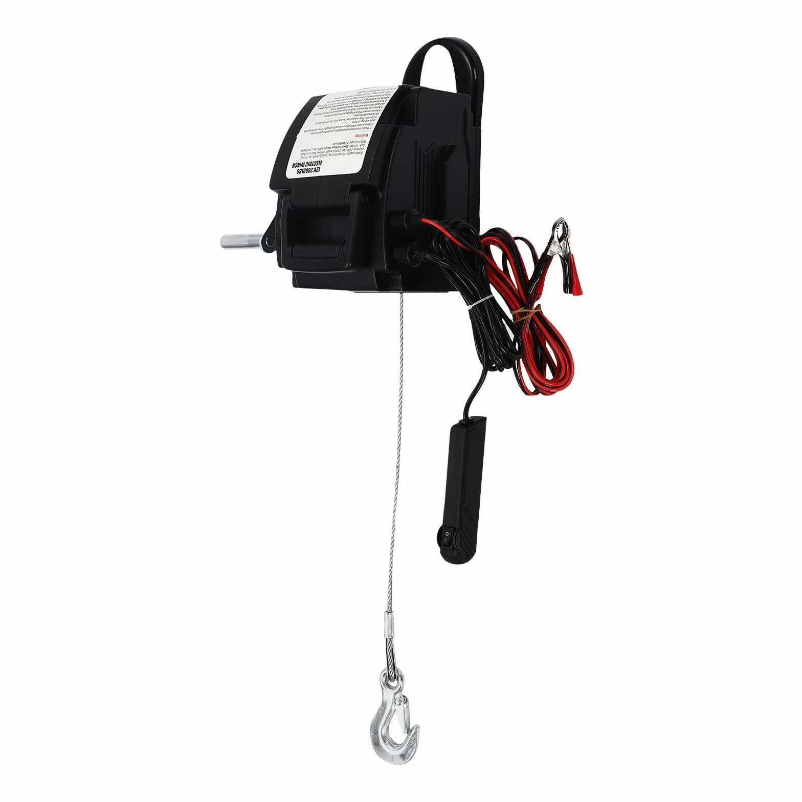 Minus One Cabrestante eléctrico, 12 V, 9,2 m, Fuerza de tracción hasta 907 kg