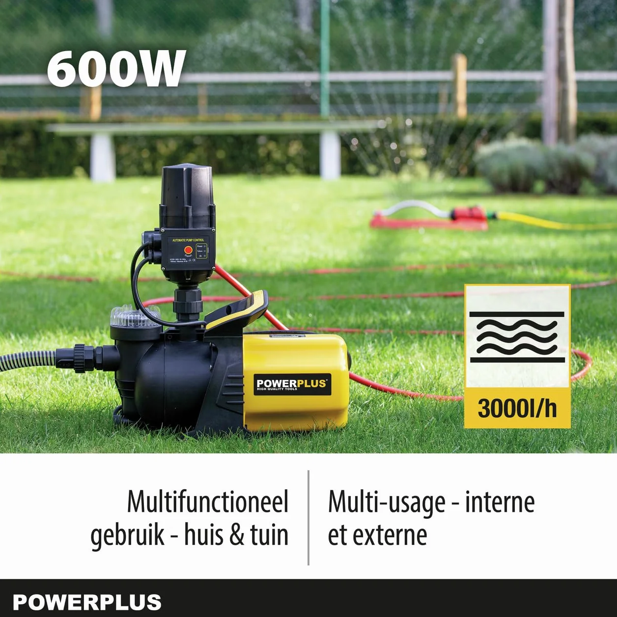 POWERPLUS POWXG9561 - Bomba de jardín 600w