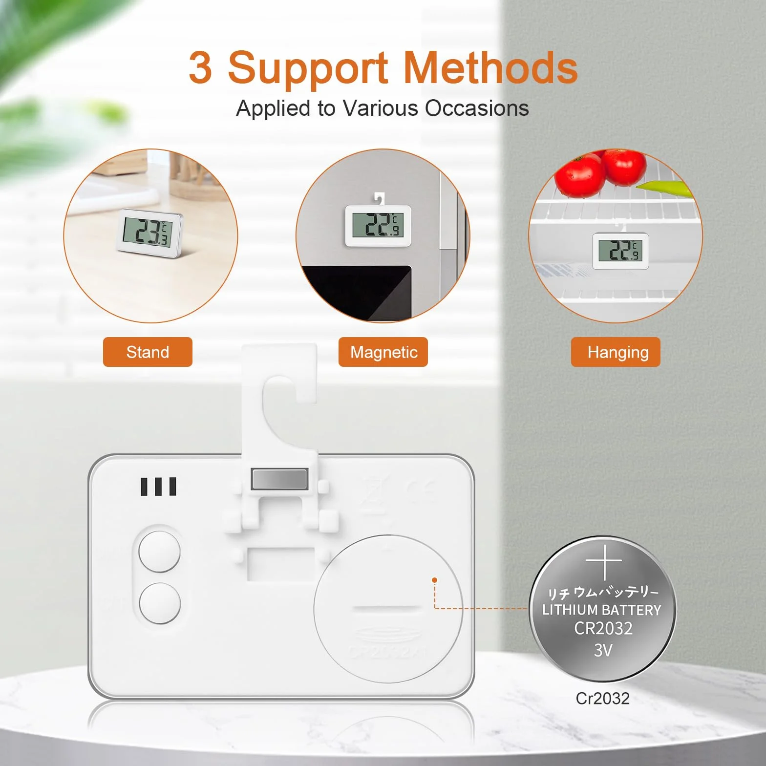 Termometro Digital Cocina, Mini Termometro Nevera, Termometro Congelador Refrigerador