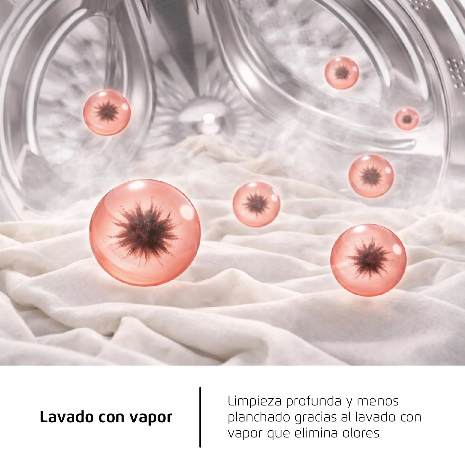 Corberó Lavadora Plus 6 kg 1000 rpm Motor Inverter 15 Programas Función Vapor Blanco