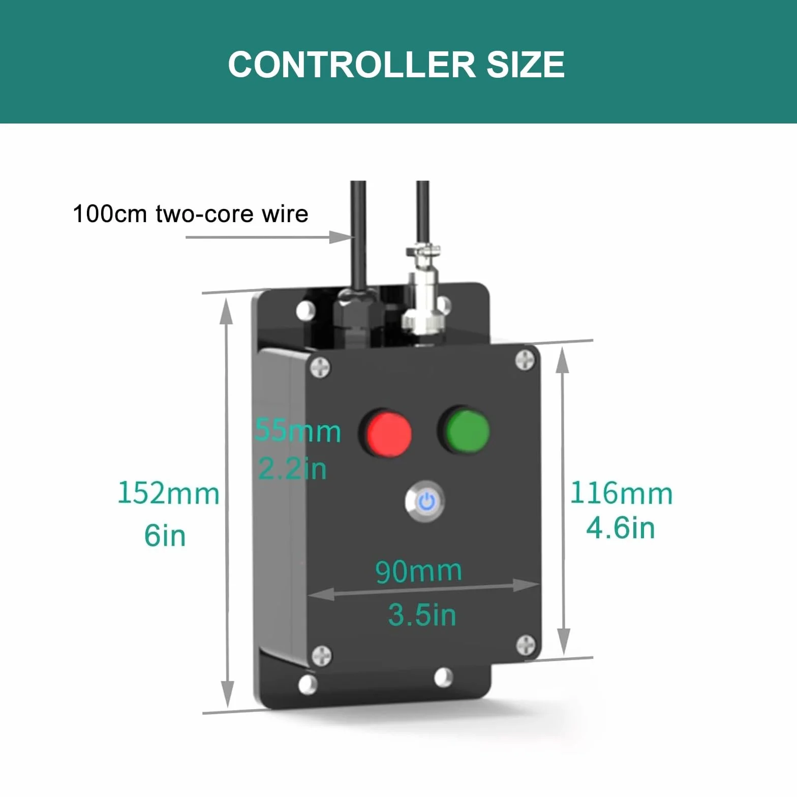Luz de Freno roja/Verde, CA 110-240 V, lámpara de Pared for semáforo, Plug and Play, Adecuada for intersecciones, fábricas, escuelas, cabinas de peaje.(300mm/12in)