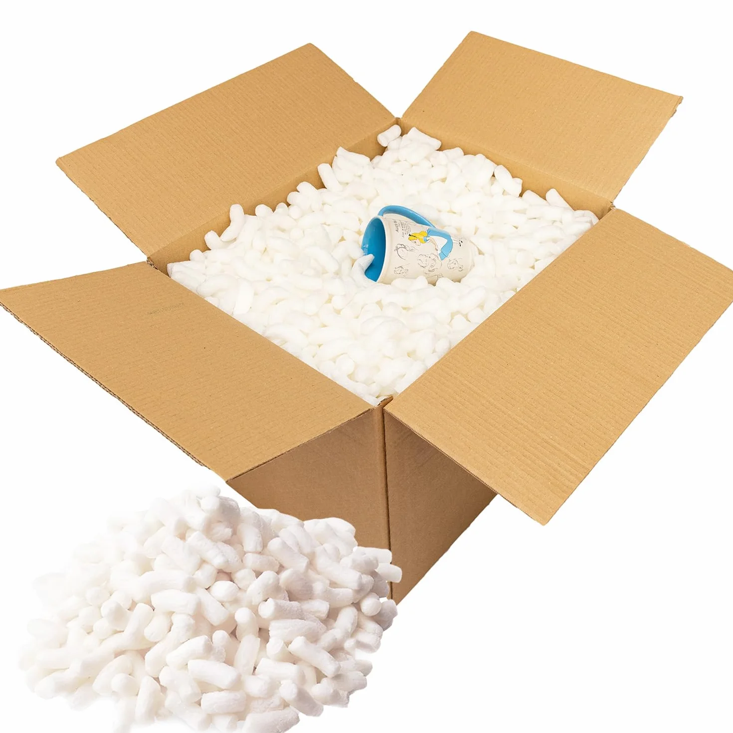 ECO Packing Peanuts White Biodegradable Water Soluble 1 Cubic Foot
