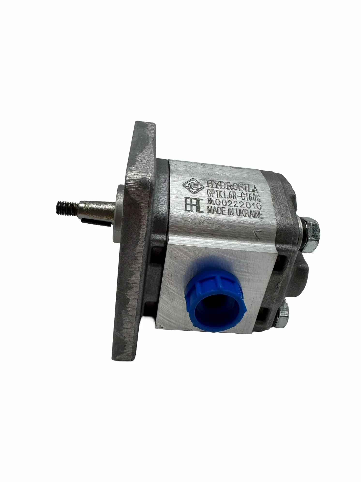 Bomba Hidraulica, 2,4 L/min (16 cc/rev), 250 Bar, Eje Cónico 1:8, Puertos Bridados GAS (BSP), Montaje Europeo Marca Hydrosila. Bomba para Tractor, Bomba para prensa Hidráulica