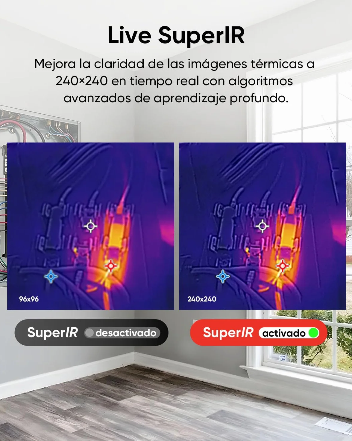HIKMICRO D02 Cámara Térmica 240x240 con Cámara Visible SuperScene 3200mAh