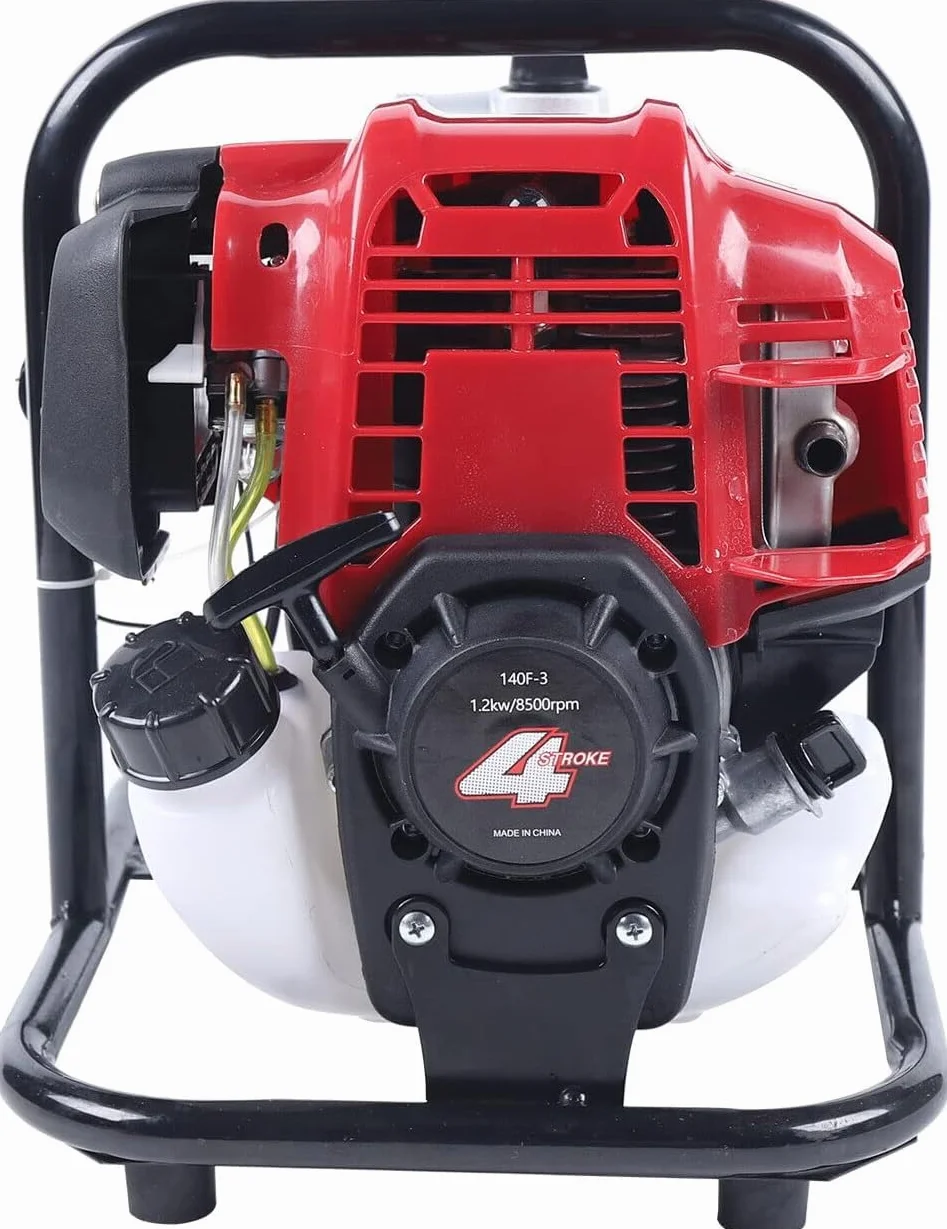 Gasolina Bomba de agua 1.2kw 4 tiempos, 1'' alta presión gasolina bomba de agua portátil riego jardín bomba