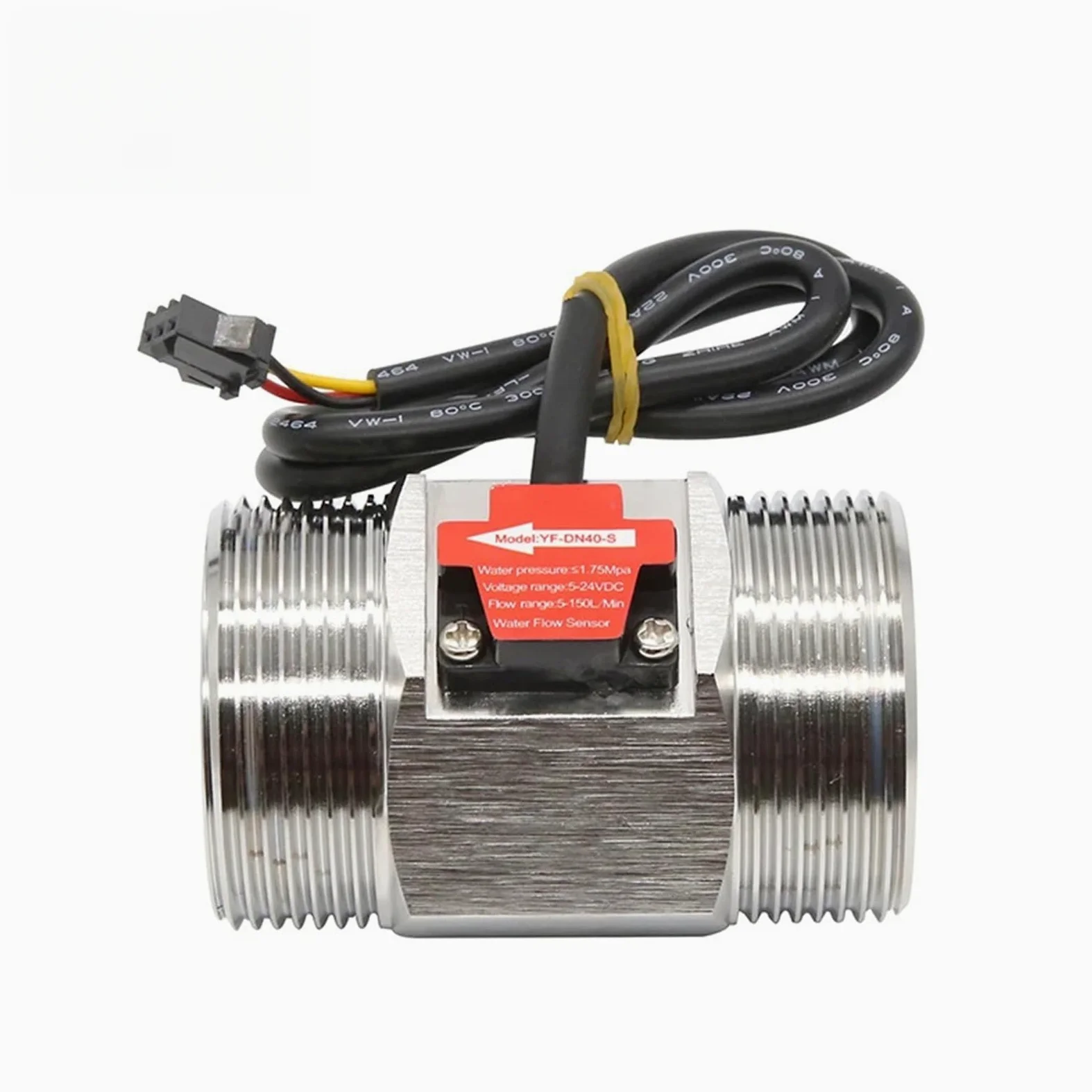 Sensor de Flujo de Agua de Acero Inoxidable 304, detección de Flujo de Agua Dn40 Dn50, caudalímetro Hall de 1,5 Pulgadas G2(YF-DN40-S)