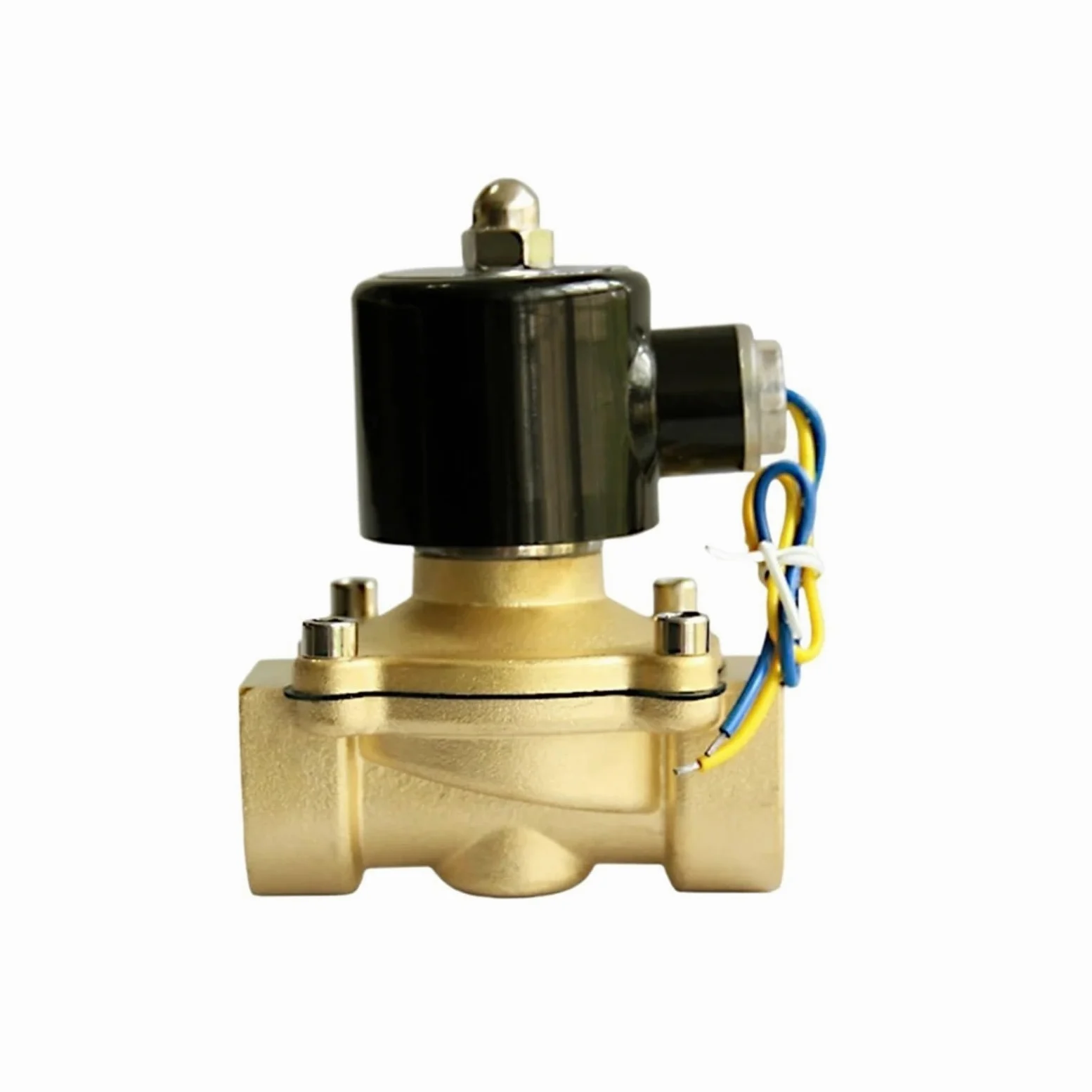 Válvulas de Agua eléctricas 12v 24v 1 Pulgada 1-1/4 Pulgadas Normalmente Cerradas for riego de Jardines(BSP-120VAC,1 Inch)