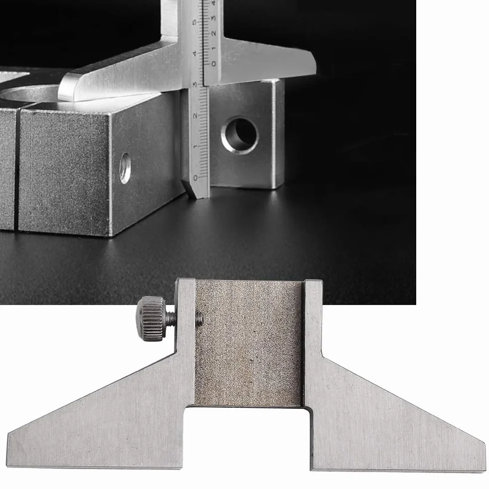 Base de Calibre de Profundidad de Acero: Accesorio Universal para Calibradores Vernier Digitales y de Esfera