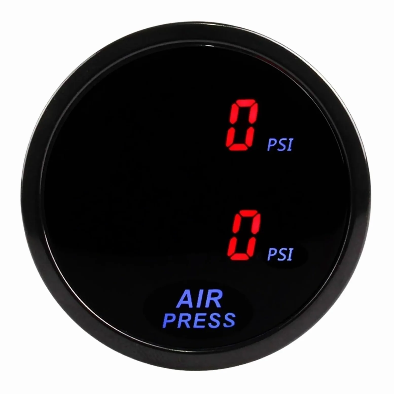 Regulador de presión, Interruptor De Presión, Indicador Aire Dual, Lectura Digital 52 Mm, Suspensión PSI Con Sensores Eléctricos,para compresor(Bar Blue)