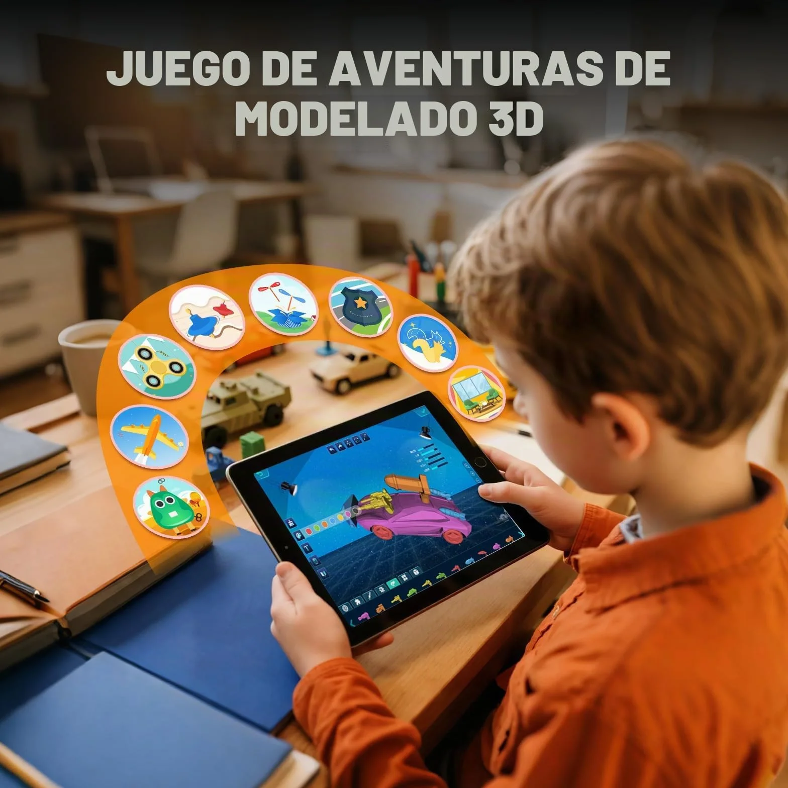 X-Maker - Impresora 3D con aplicación de diseño, totalmente cerrada, aplicación de diseño de IA, amplia colección de plantillas de juguetes 3D, con más de 15 módulos de diseño mini 3D, cambio rápido