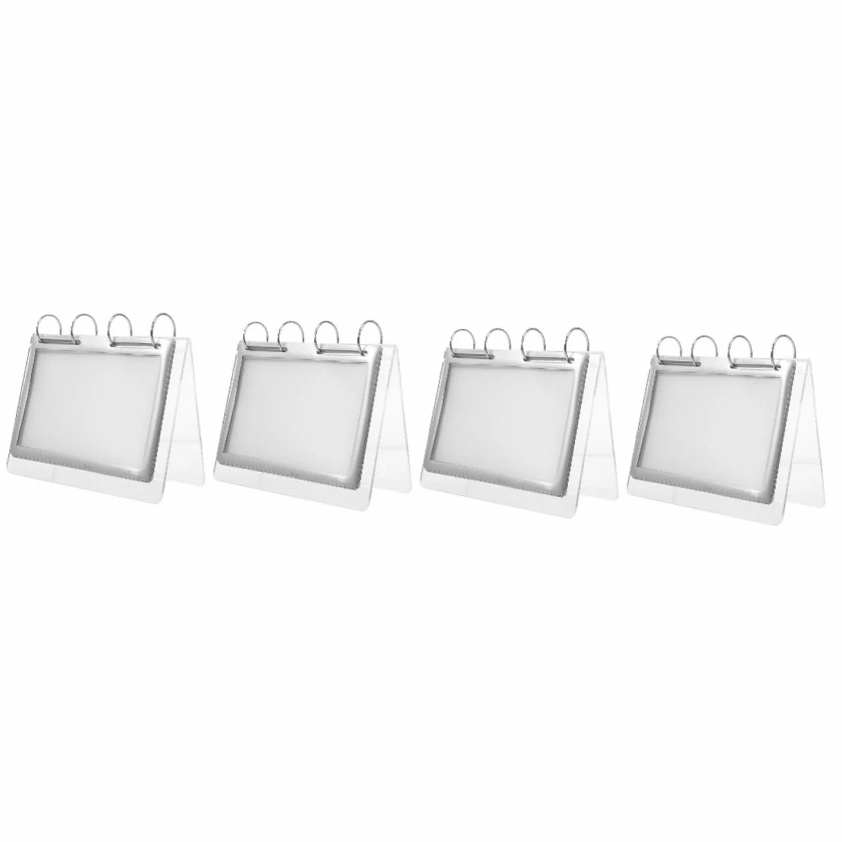 TEHAUX 4piezas Soporte De Menú De Transparente Para Exhibición Restaurantes y Oficinas Estante De Mesa Para Carteles y Publicidad Forma