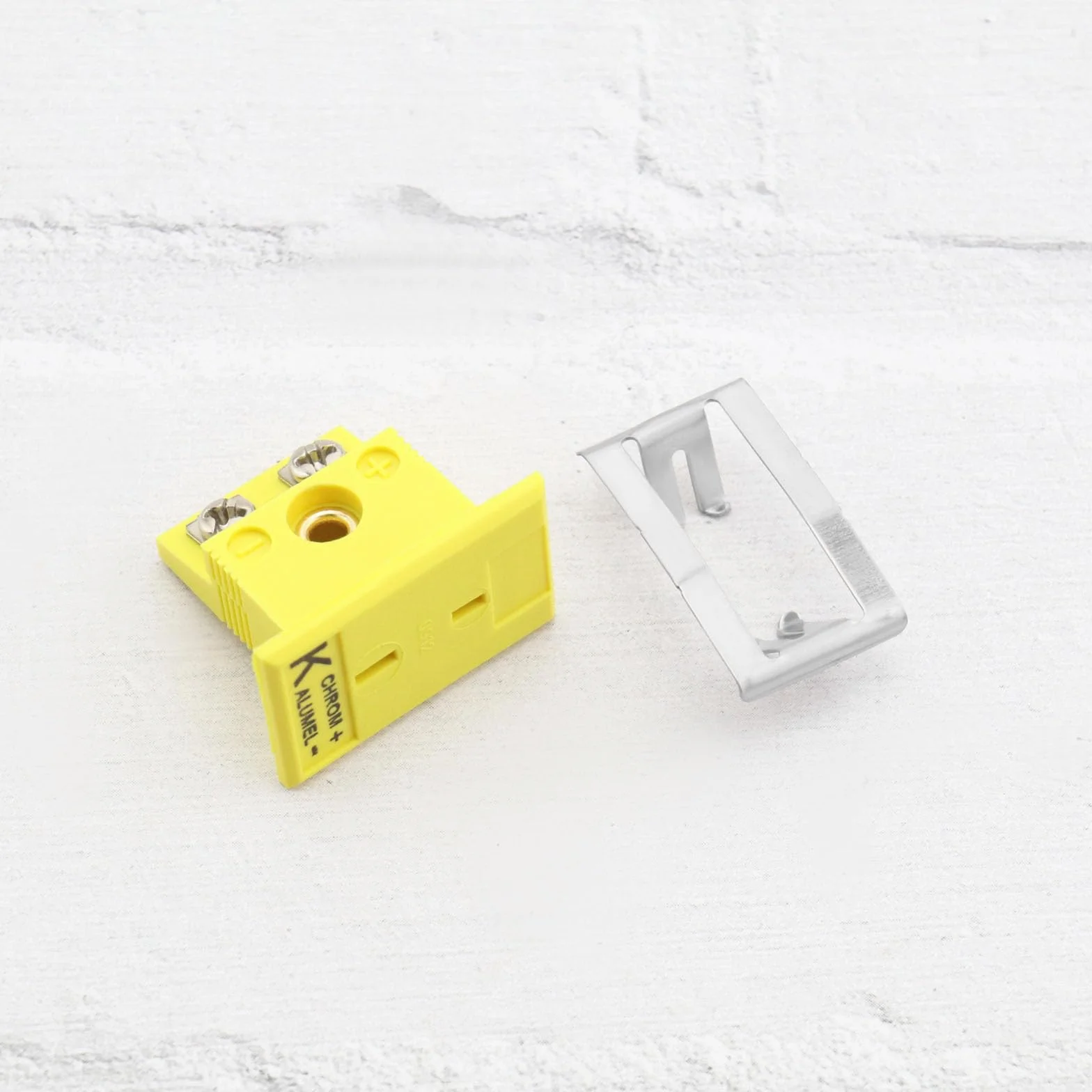 OTOTEC Tipo K Termopar Conectores de Cable 4 Juegos con Panel Mini Enchufe Amarillo 21x24x14 mm MPJ-K-F