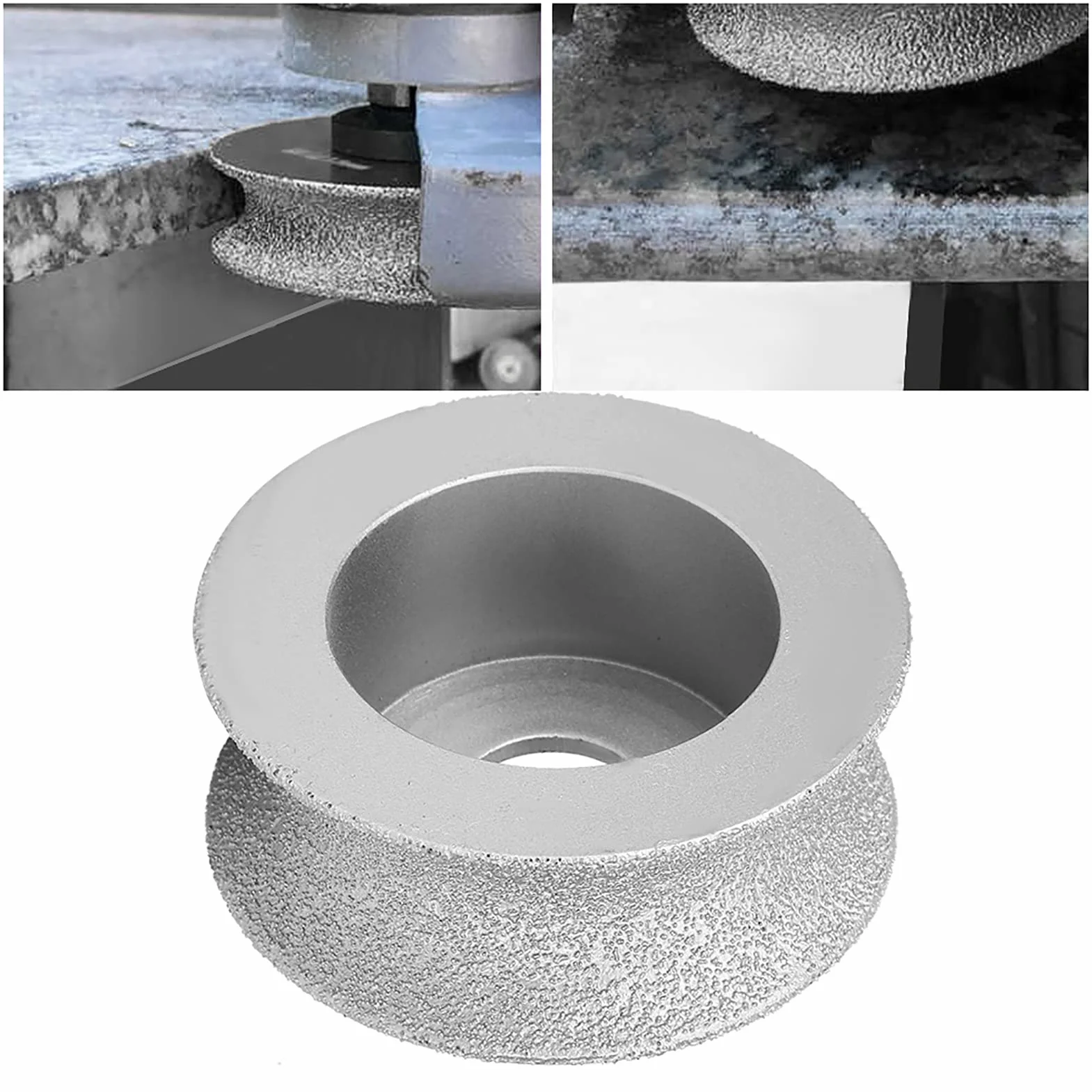 Muela abrasiva de copa, muela, diamante soldado 7,3 cm, herramienta pulido, cóncava for piedra, cerámica, mármol, granito/muela(Concave Grinding Wheel 4.0)