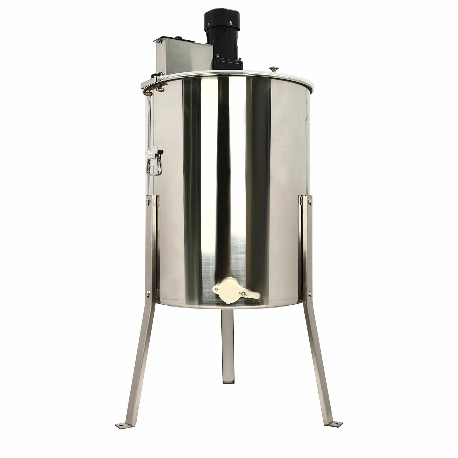 Centrifugador eléctrico de miel de acero inoxidable, 140 W, 8 panales (4 pequeños + 4 estándar), extractor de miel, extractor de miel, extractor tangencial con tapa transparente para apicultores