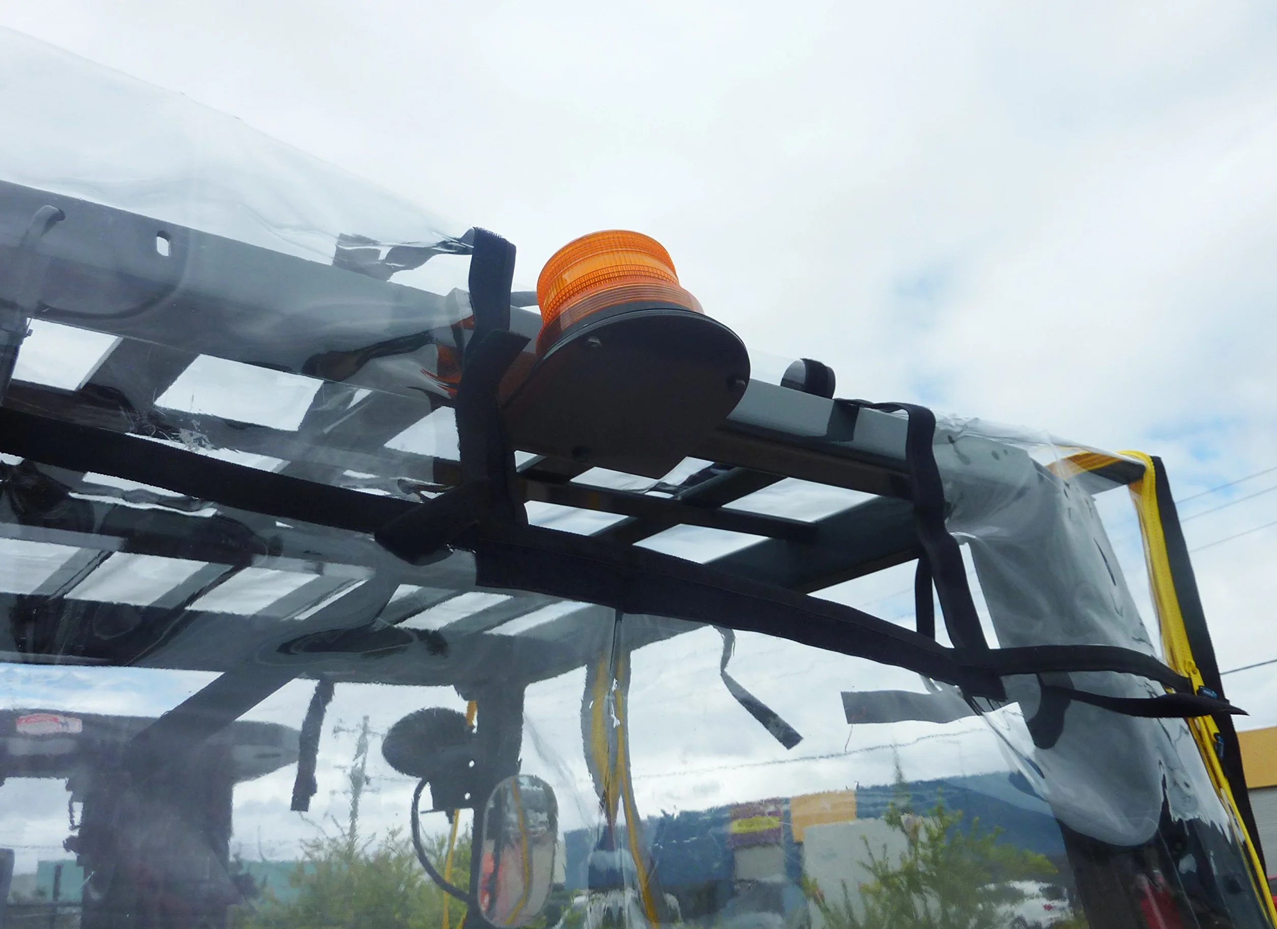 Cubierta completa de vinilo transparente para cabina de carretilla elevadora, se adapta a Toyota tamaño estándar para parabrisas de camión, cubierta de toldo de lluvia, vinilo impermeable para