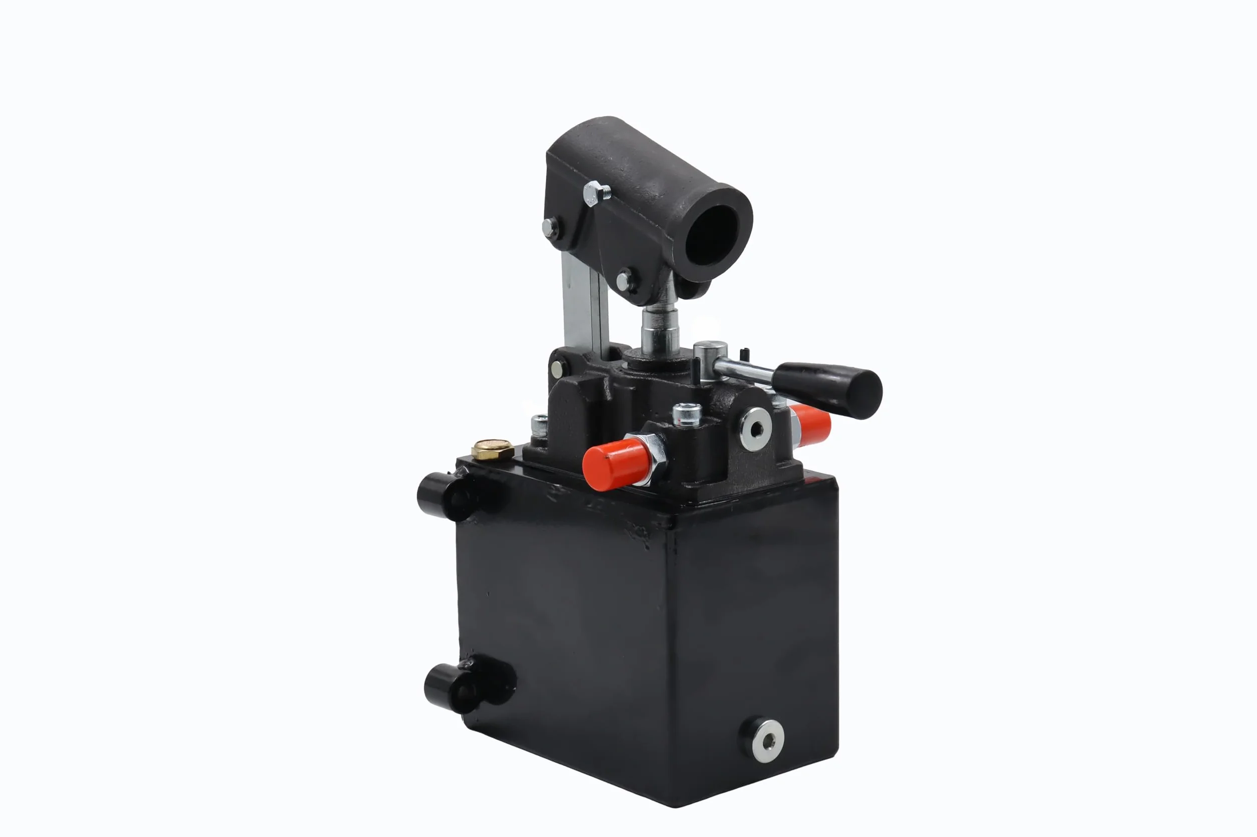 Bombas de mano hidráulicas de doble efecto 12-25 - 45cc, tanque de aceite 1-3-5 L (D.W. 45 cc 1 L de tanque)