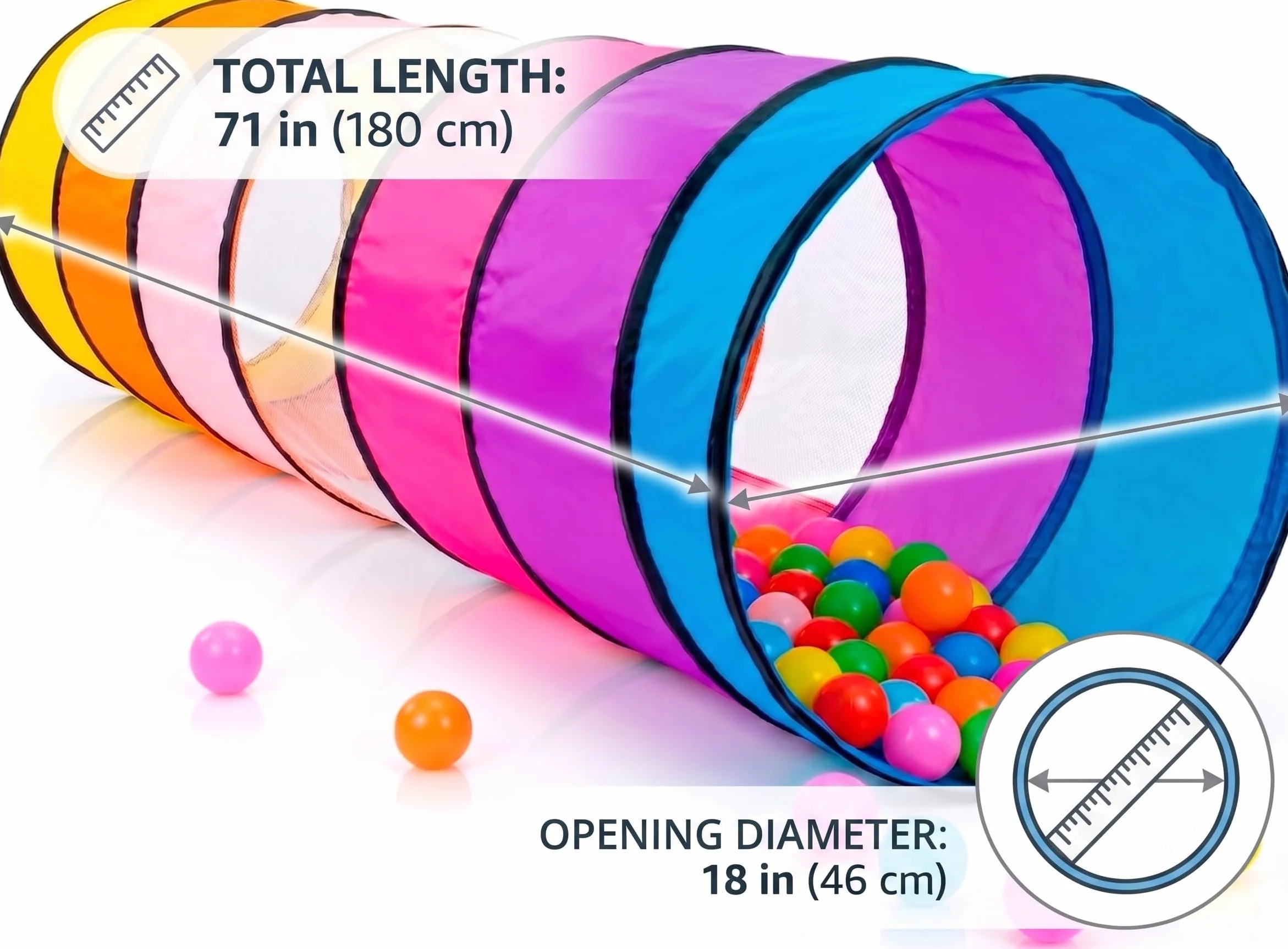 Tunel Plegable para Niños 180 cm Hawaii Sunset B