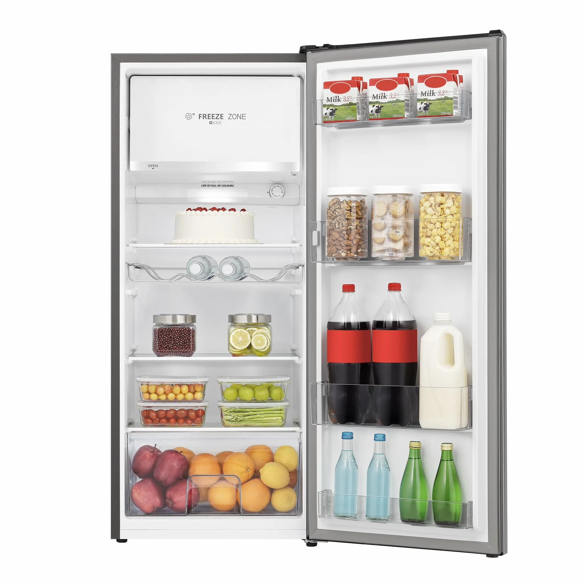 Hisense RR220D4BDE Frigorífico Una Puerta 165L 127cm Cycle Defrost Inox