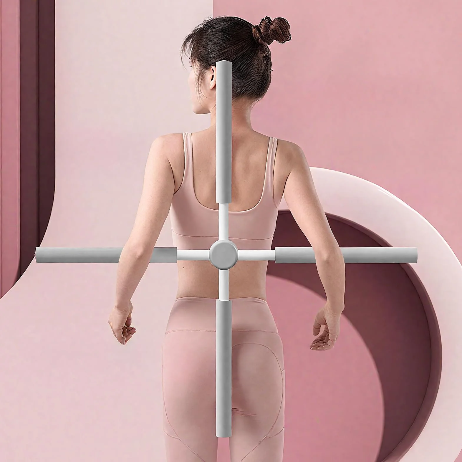 Antijoroba, corrector de postura, barra de yoga, corrector de postura, barra de yoga, pilates, para entrenamiento de cuerpo entero, gimnasio, estiramiento, esculpir