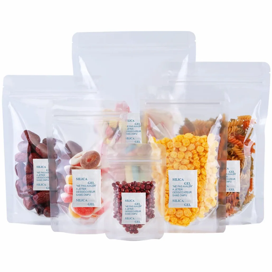 Gel de sílice Desecante 3 Gramos x 100 Bolsitas Absorbentes de Humedad Resistentes al Aceite para Almacenamiento de Alimentos