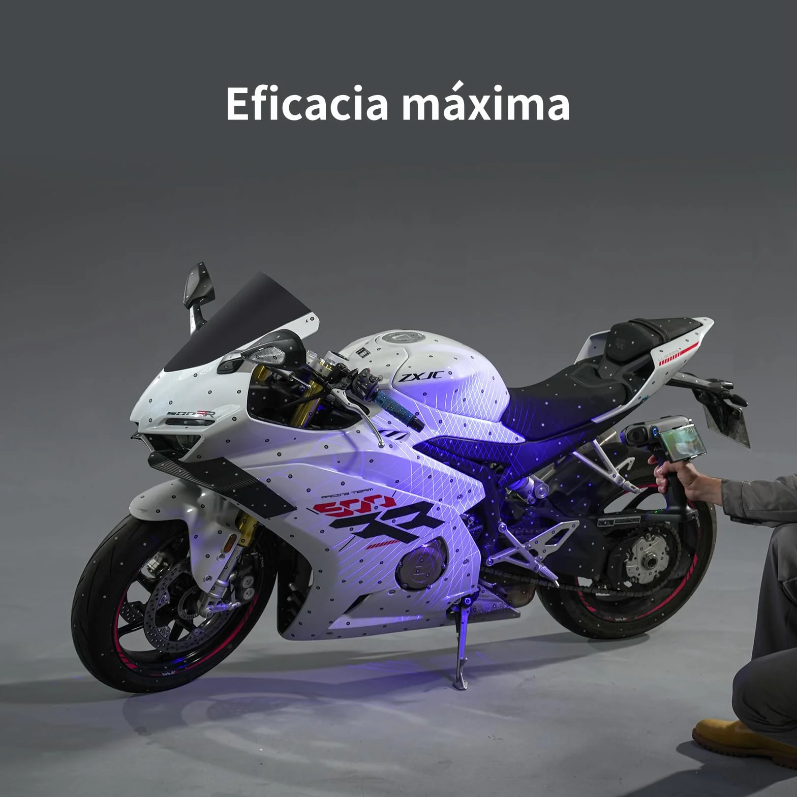 Creality Sermoon S1 3D-Scanner, Precisión volumétrica de 0,02 mm, 90 FPS, 1+7+34 láseres azules + NIR, objetos de 5 mm a 4000 mm, software de IA, impresión CAD/3D