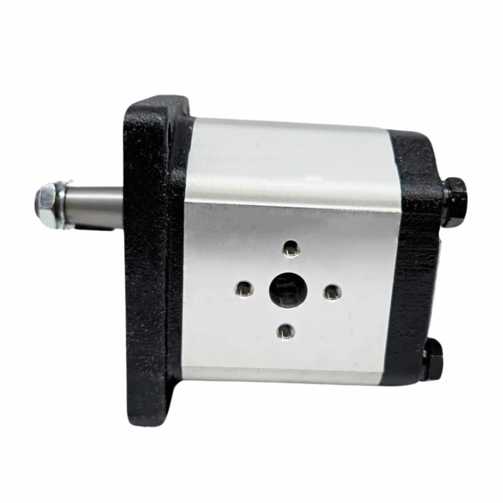 Bomba hidráulica de engranajes, grupo 2, 18CC, en sentido horario, entrada de 40 mm x salida de 30 mm, 4 pernos brida de la UE