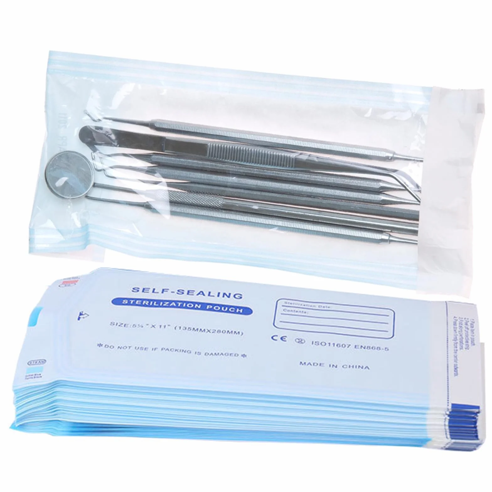 Bolsas de Esterilización Autoadhesivas, 30 Unidades, Desechables, Autosellantes