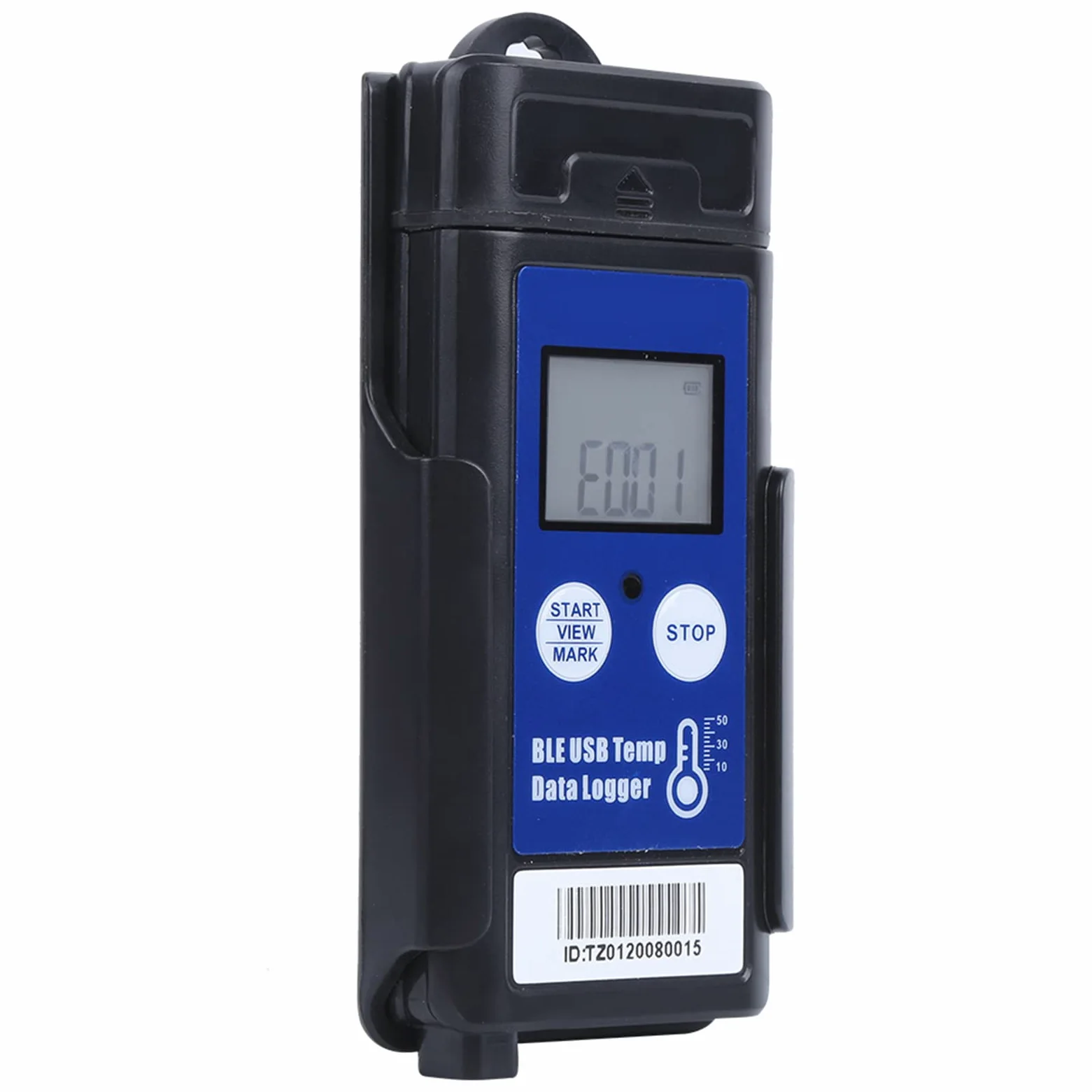 Registrador y registrador de datos de temperatura USB compatible con Bluetooth para transporte en cadena de frío - Monitor portátil con sensor termistor externo - Rango -60 a 120