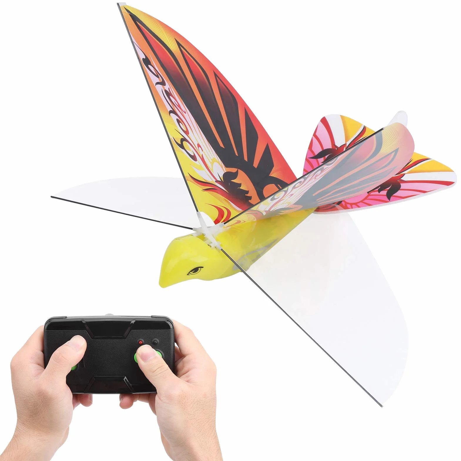 POENVFPO Pájaro Volador RC 2.4 GHz con Luces LED, Material EPP