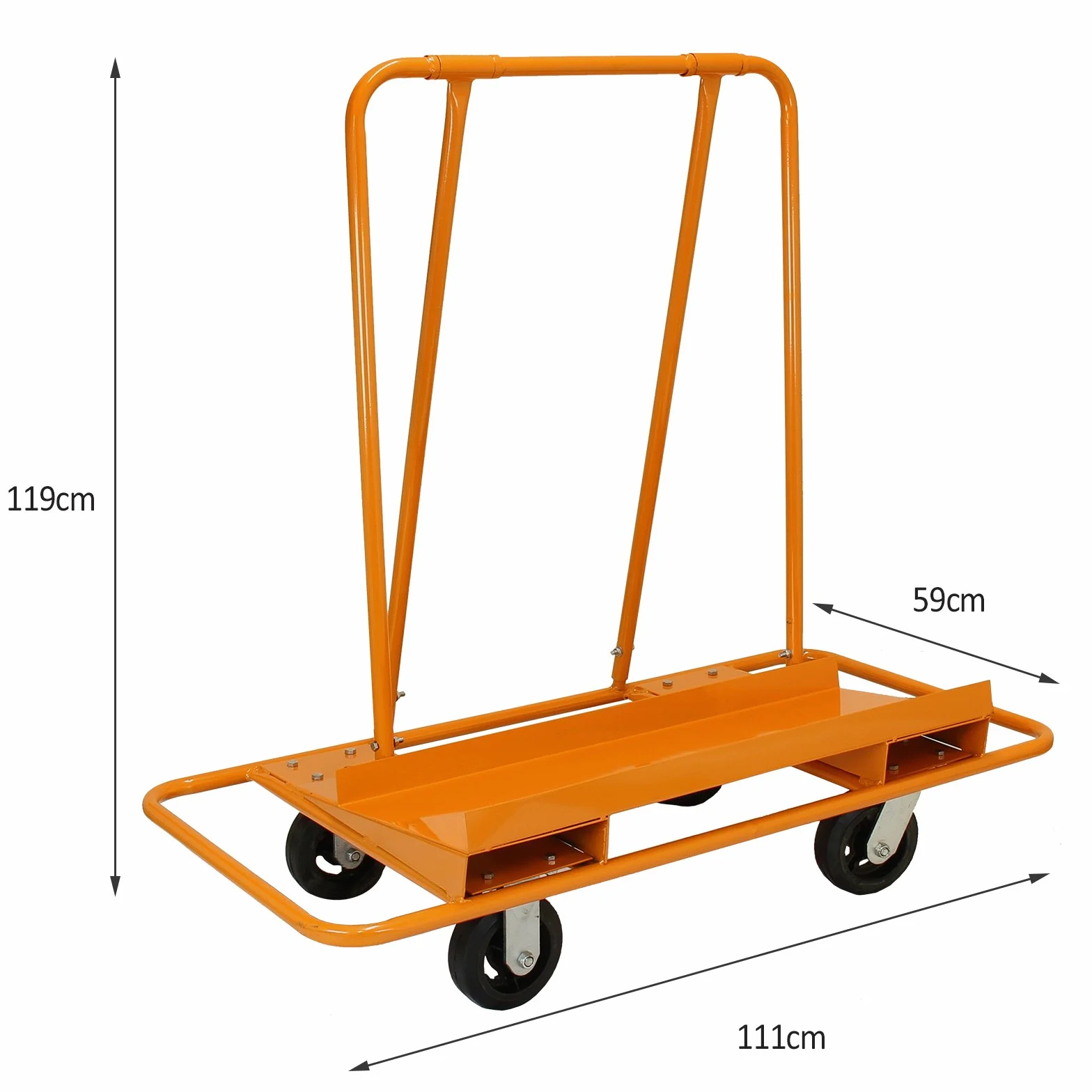 Carro Paneles Yeso con Ruedas Carrito Transportador Placas Yeso Escayola Cartón Argamasa Mortero Madera Contrachapada Tableros Tablas MDF Capacidad 1000kg Carrito Materiales Yesería