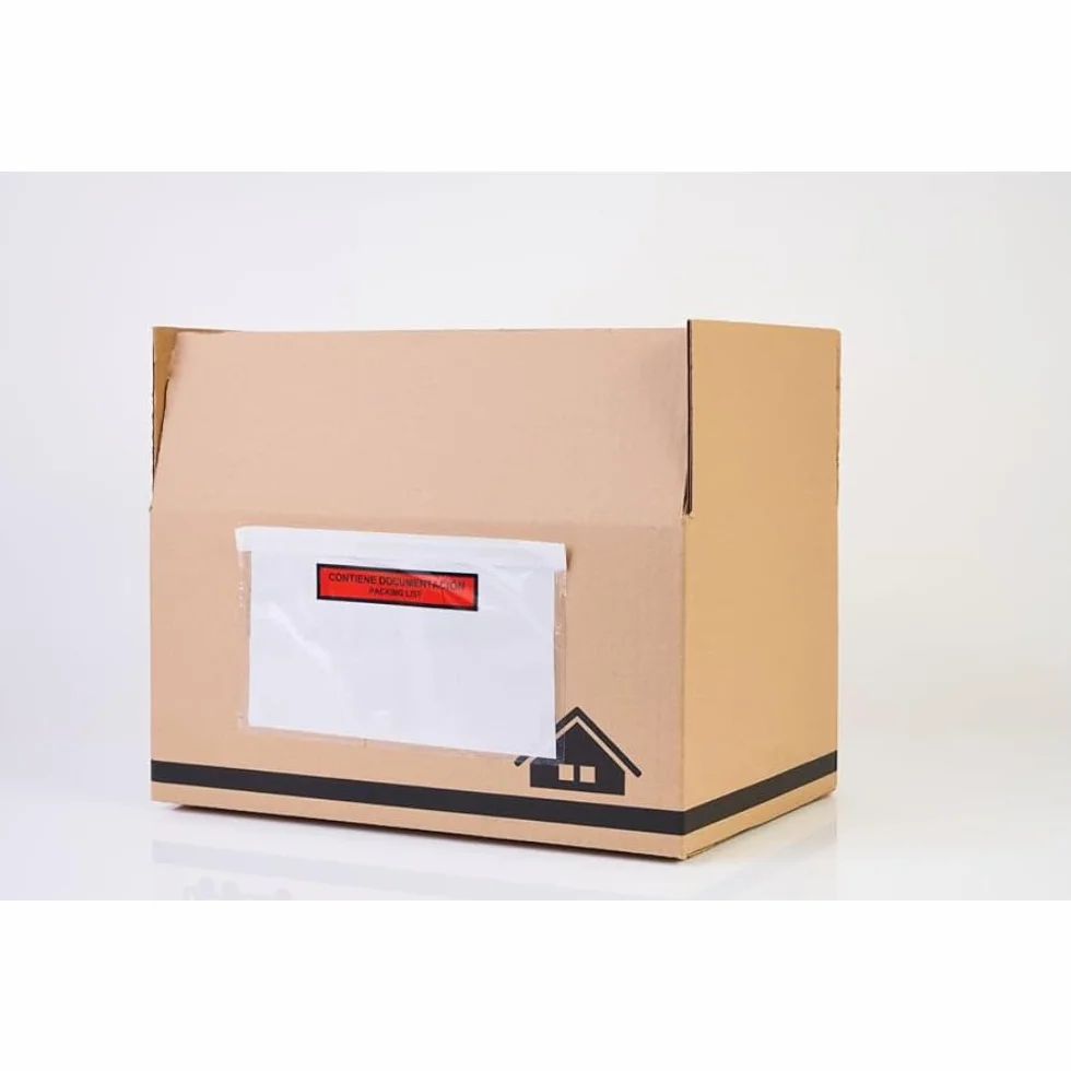 Sobres Packing List 1/3A4 225x115 Transparente Adhesivos Texto Impreso 100 uds
