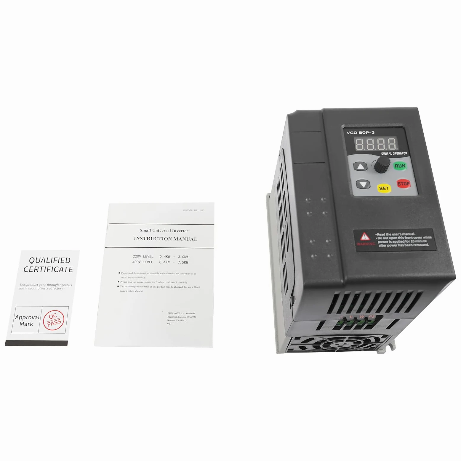 Inversor de frecuencia de 2,2 kW, 3 PH, 380 V, para motor de husillo, regulación de velocidad (entrada de 1 fase y salida de 3 fases), para ventiladores, bombas de agua, máquinas de carpintería
