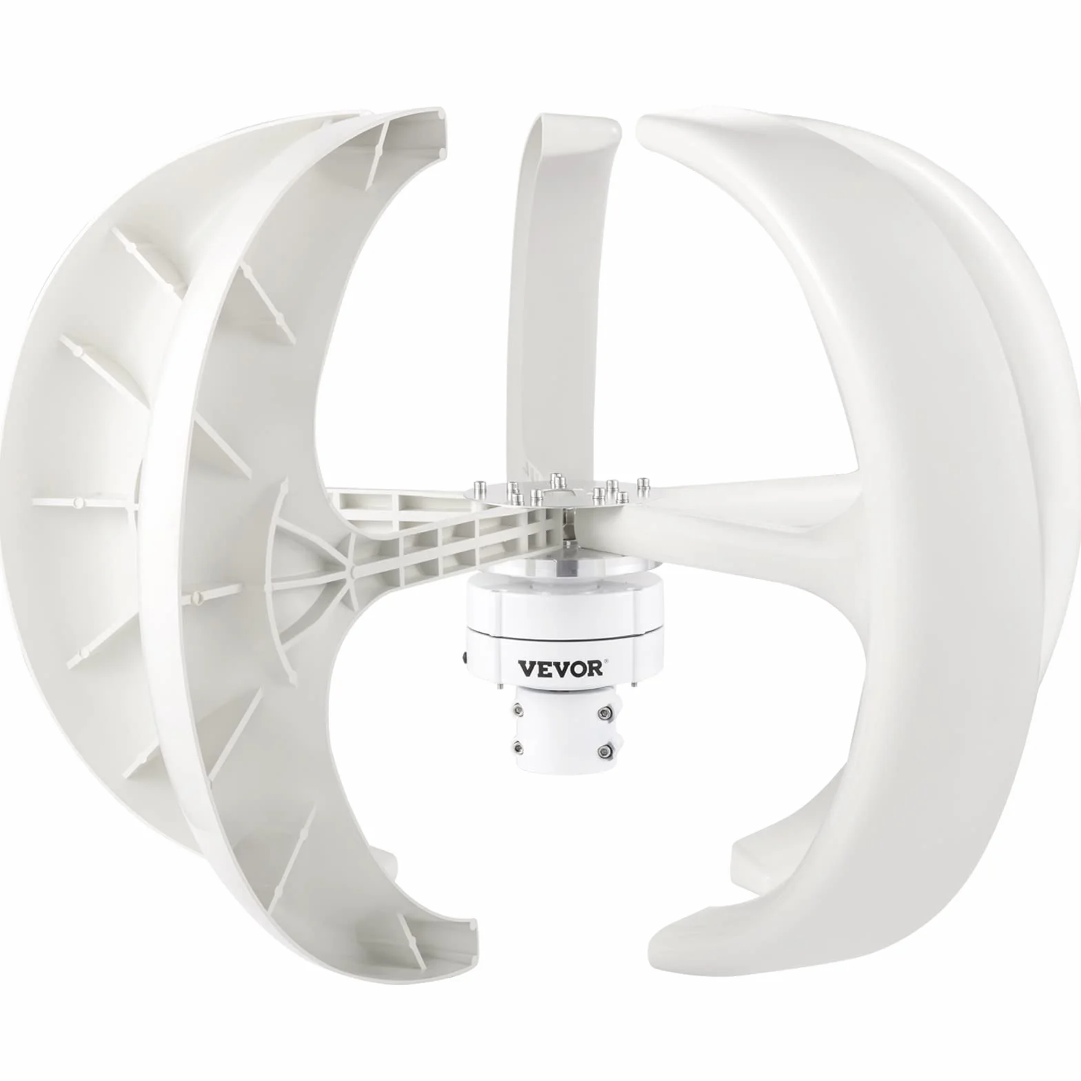 VEVOR Aerogenerador 400W 12V Generador de Turbina Eólica Linterna Blanca Generador de Viento Vertical 5 hojas Turbina de Viento 12V Aerogenerador Eolico