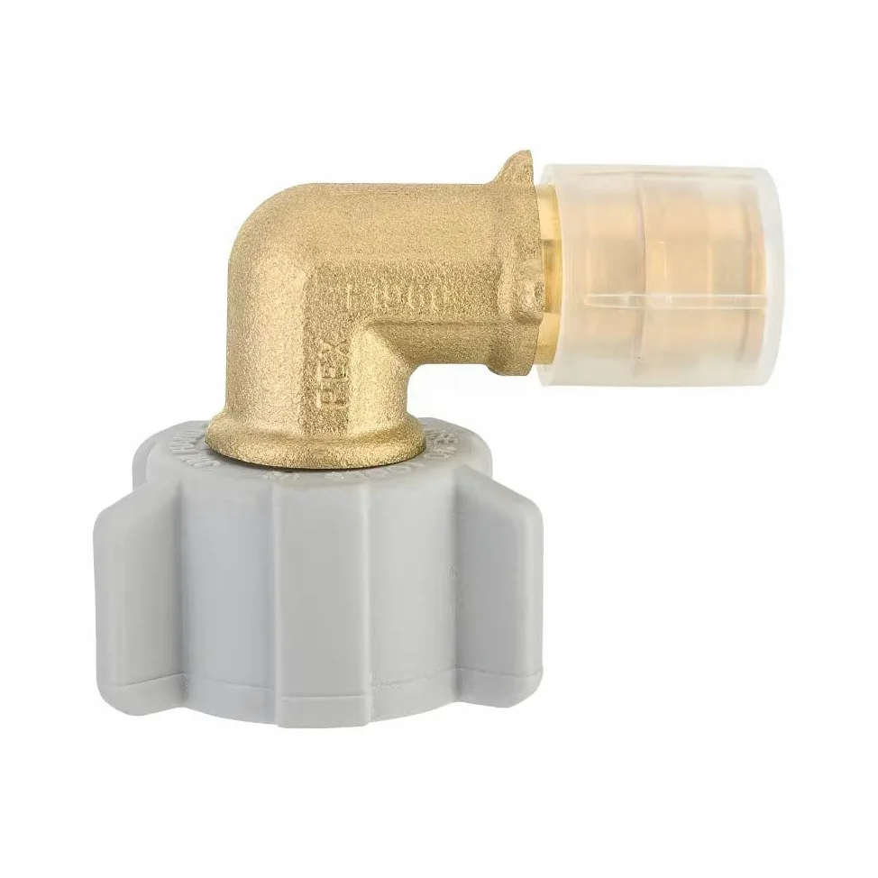 Paquete de 10 accesorios de latón de expansión EFIELD Pex-A de flujo completo de 1/2 pulgada Pex x 1/2 pulgada, codo giratorio NPT hembra, certificado ASTM F1960 UPC
