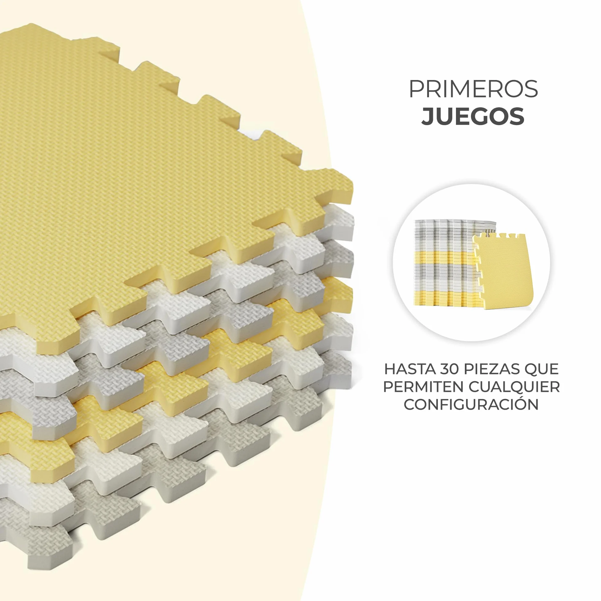 Kinderkraft Manta LUNO Alfombra Puzzle Espuma Niños
