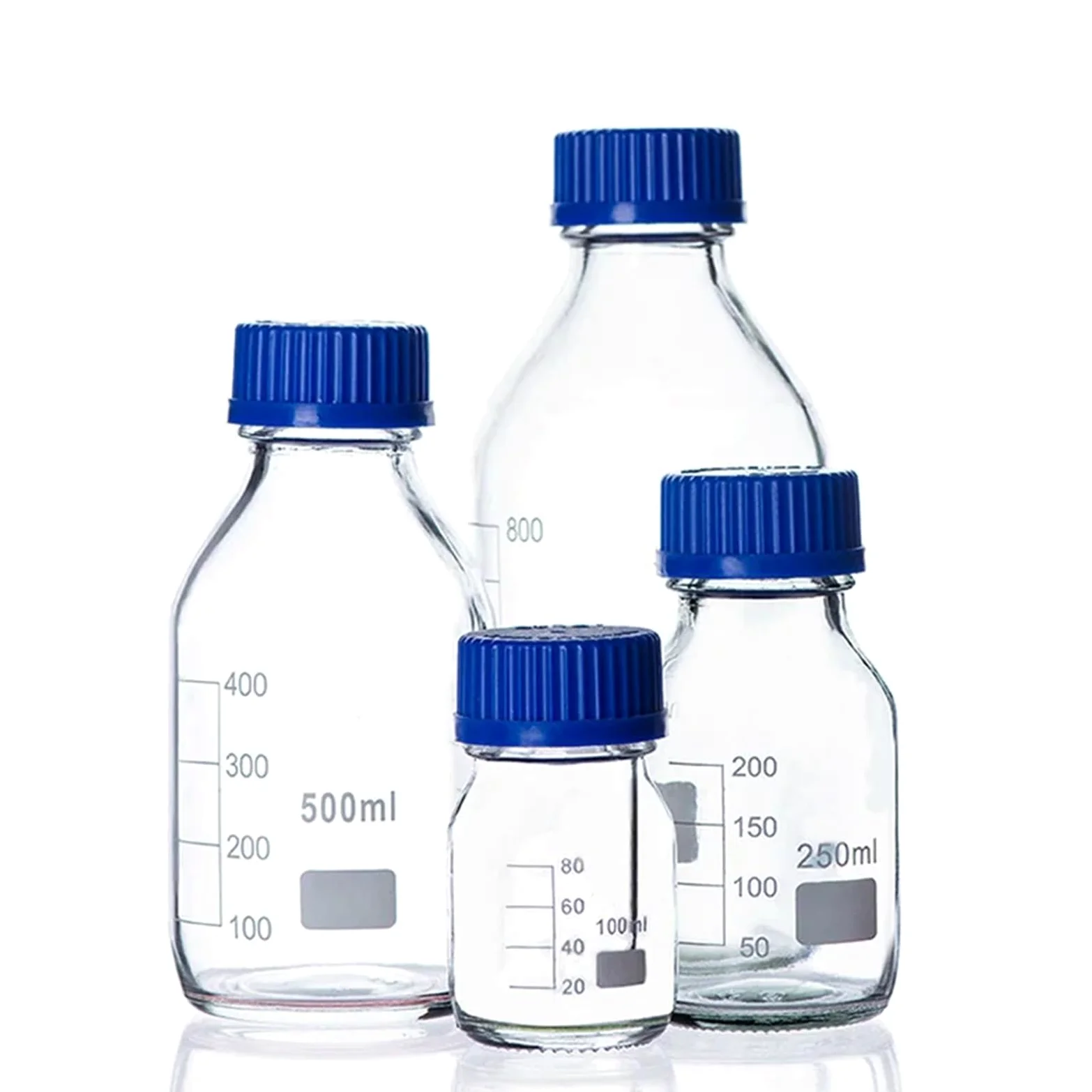 50ml-2000ml/reactivo de cristal azul del tapón de rosca del tapón de rosca for la botella del reactivo de cristal del laboratorio(1000ml)