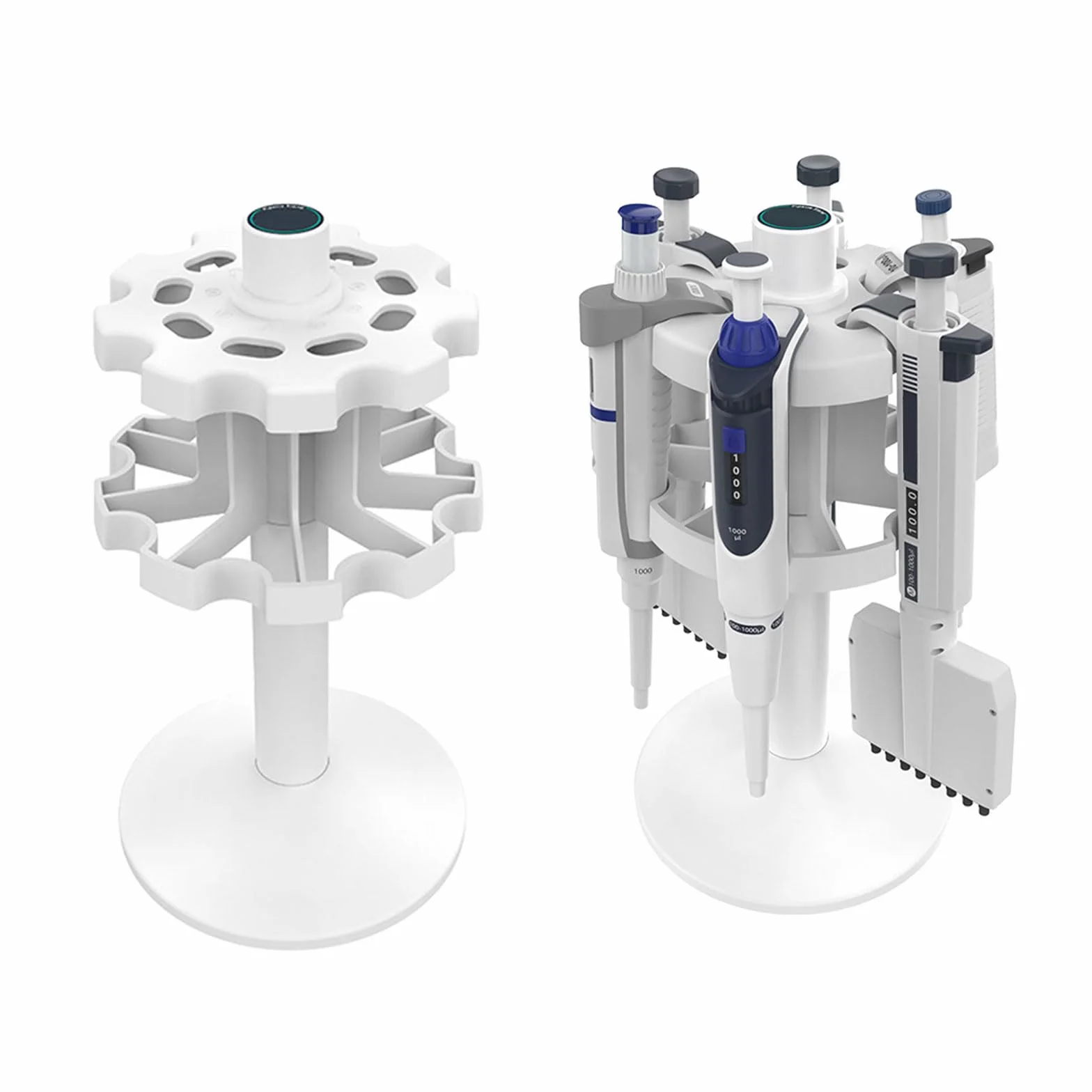 Soporte giratorio para micropipetas de laboratorio, capacidad 3-9 pipetas