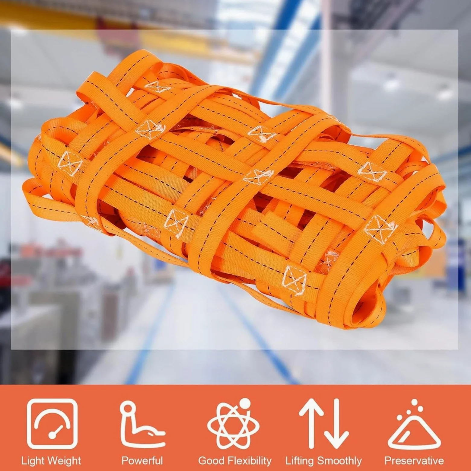 Red De Sujeción De Carga, Red De Carga Plana De Poliéster, Correas De Seguridad para Red De Elevación, Bolsa De Carga Resistente Y Resistente(1.5 X 1.5M/Mesh 10cm/Load 500kg)