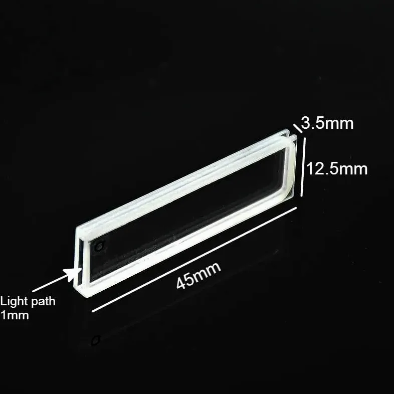 Celdas de absorción de cuarzo Cubeta de cuarzo de 1 mm (celda de muestra líquida) 350 ul for tecnología de sinterización de frita de espectrofotómetro 2/PK