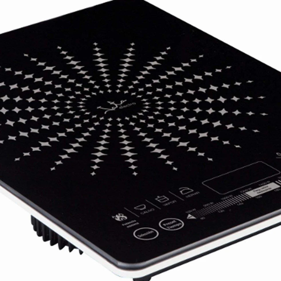 Jata VIN145 Placa de Inducción Portátil 2100W 8 Funciones Control Táctil Display LED Cristal 4mm