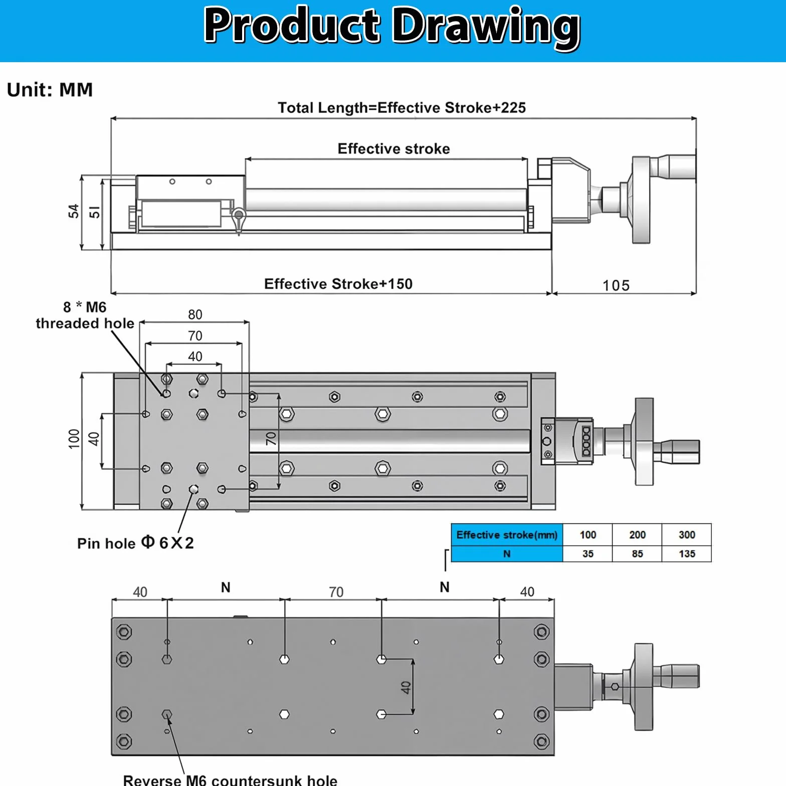 Mesa deslizante de movimiento lineal manual con autobloqueo, pantalla digital, módulo lineal, doble riel, eje Z, carga máxima horizontal: 220 lb (100 kg), 8'' (200 mm) para CNC y bricolaje.