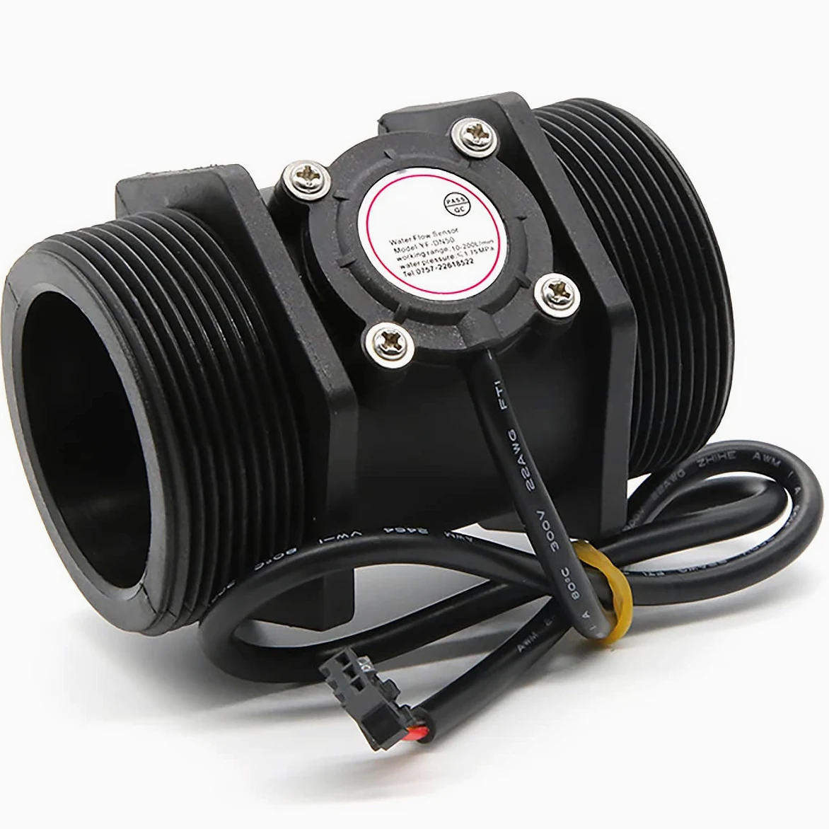 Sensor de flujo de agua, 2 sensores de efecto Hall de 2 pulgadas, contador de caudalímetro de bajo metro, sensor de control de agua, interruptor de flujo de agua, interruptor de sensor de alta